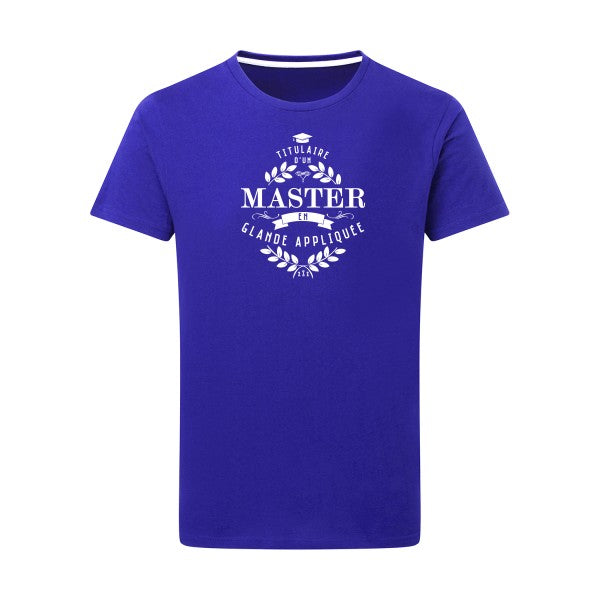 Master en glande appliquée Blanc -Flex Blanc sur T-shirt SG  Royal Blue  5XL