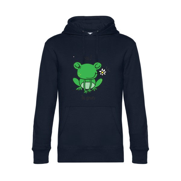 Be-Green-- Sweat à capuche original Navy Blue - RueDuTeeshirt