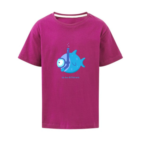 To be different SG - Kids T-shirt enfant Dark Pink Taille 152 (11-12/2XL)