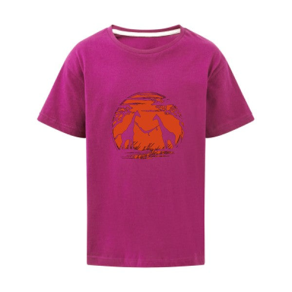 girafe SG - Kids T-shirt enfant Dark Pink Taille 152 (11-12/2XL)