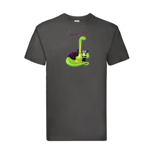 Diplodocus Pocus Fruit of the loom 205 g/m² T-shirt/ light graphite