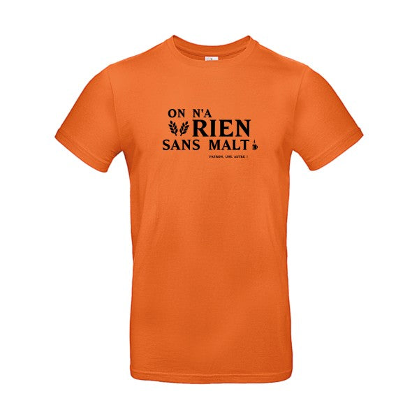 On n'a rien sans malt Flex noir |E190 T-shirt|Urban Orange||2XL