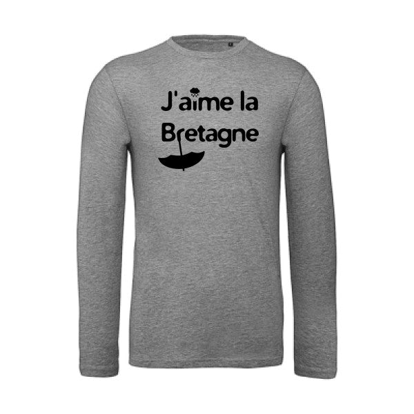 J'aime la Bretagne Noir |T-shirt bio manches longues