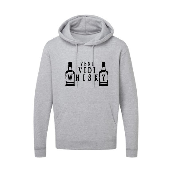 VENI VIDI WHISKY |Sweat  capuche humoristique noir 