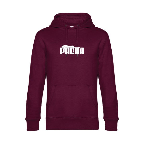 Pacha sweat shirt original Burgundy flex Blanc impression Face