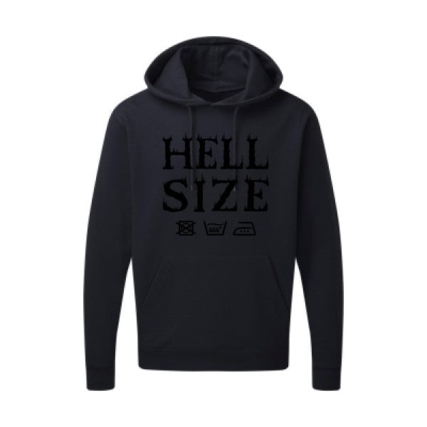 HELL SIZE |Sweat capuche imprimé|noir