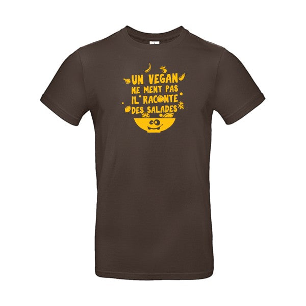 Un vegan ne ment pasFlex jaune or- T-shirt E190|Brown||2XL