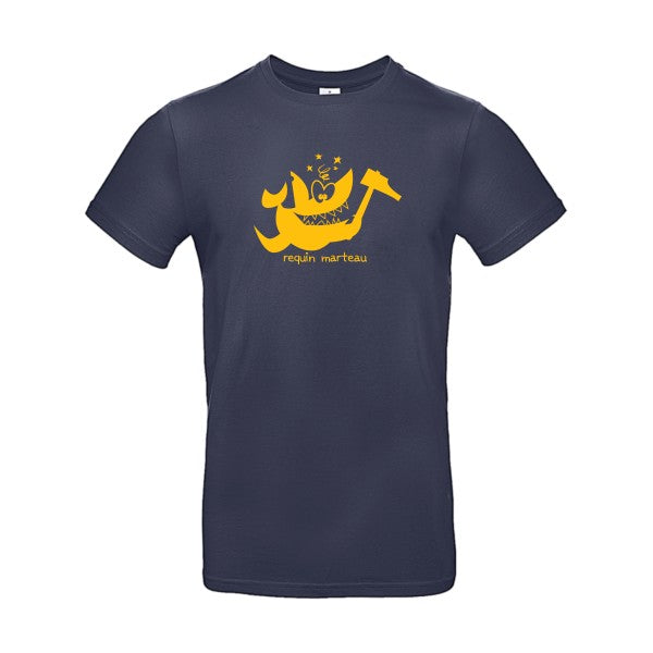 Requin marteauFlex jaune or- T-shirt E190|Navy Blue||2XL