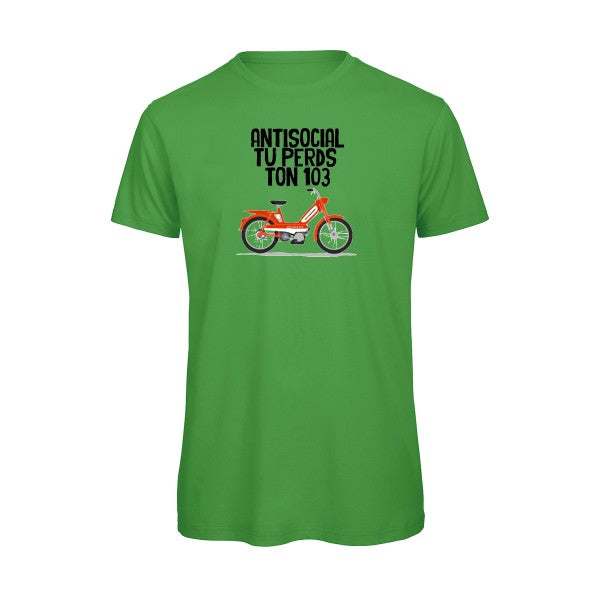 T-shirt humour original Antisocial T Shirt couleur Real Green