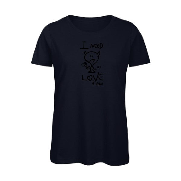 T shirt humour bio femme   femme bio|LOVER Noir 