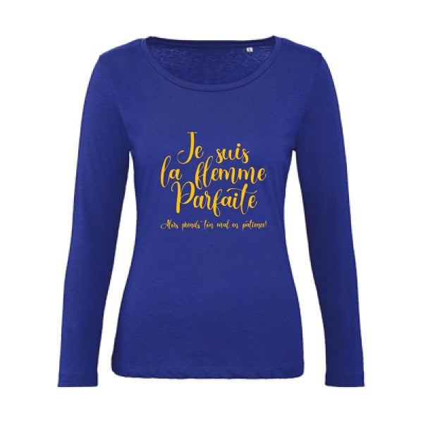 La flemme parfaite jaune Or |   T shirt manches longues femme|100% bio