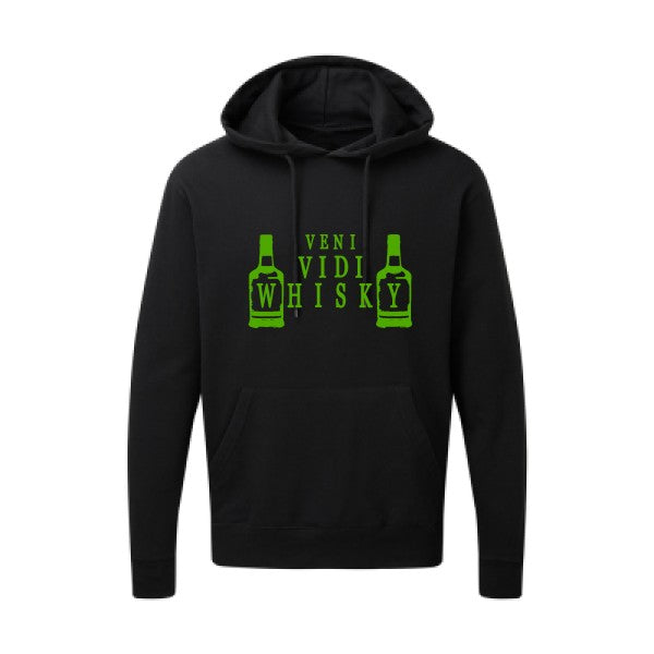 VENI VIDI WHISKY |Sweat  capuche humoristique Vert pomme 