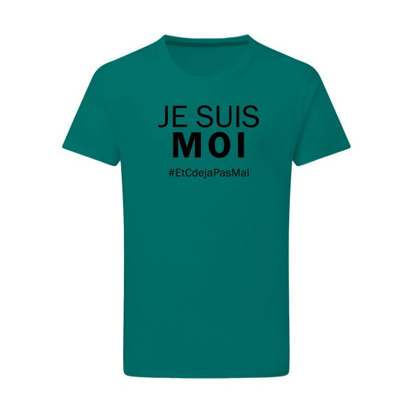 Je suis moi noir -Flex noir sur T-shirt SG  Emerald Green  2XL