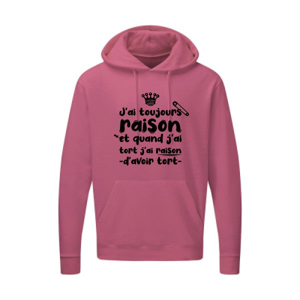 J'ai toujours raison Noir SG - Hooded Sweatshirt Sweat capuche