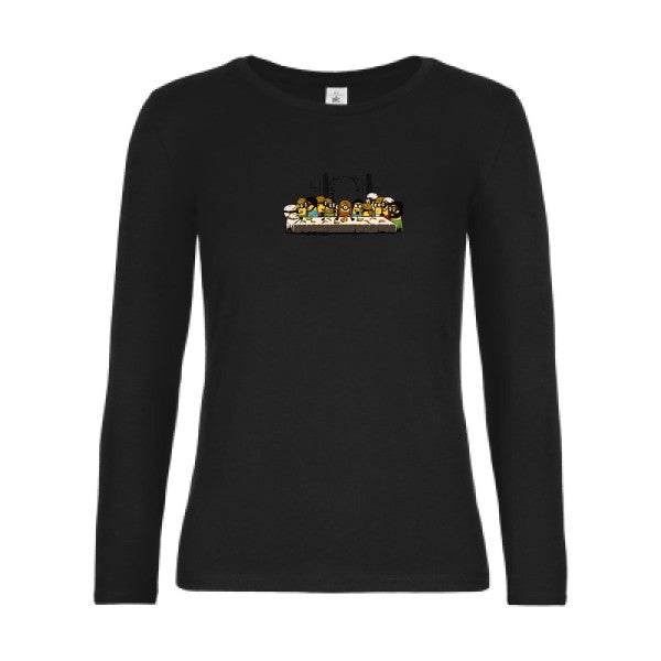 t-shirt lsl femme Le-dernier-repas.-  Black flex 