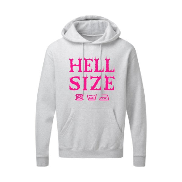 HELL SIZE |Sweat capuche imprimé|Rose Fluo