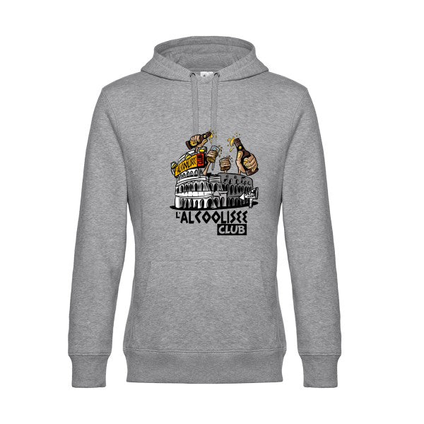 ALCOOLIZEE- Sweat à capuche original Heather Grey - RueDuTeeshirt