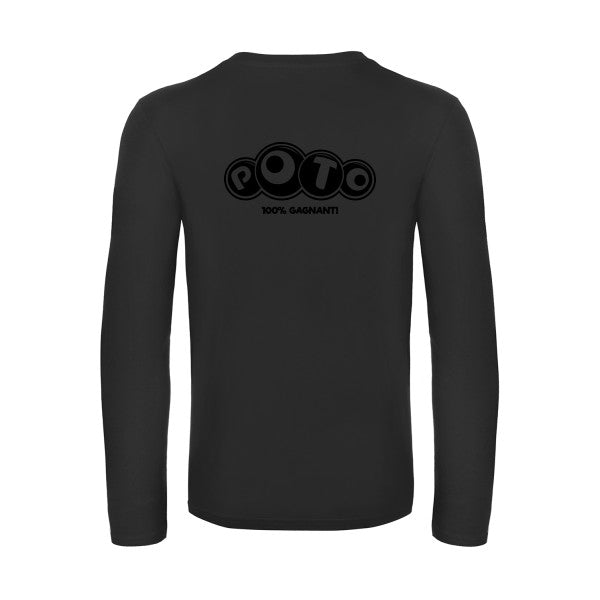 poto - t shirt- manches- longues- original- humour- Black impression Dos