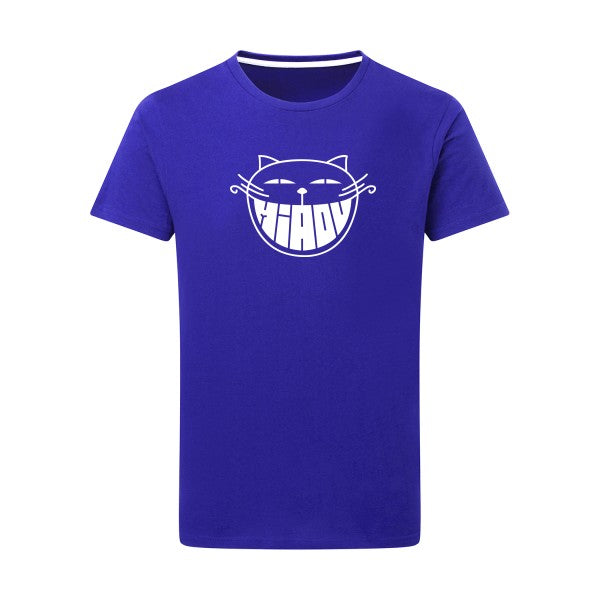 The smiling cat -Flex vert pomme sur T-shirt SG  Royal Blue  5XL