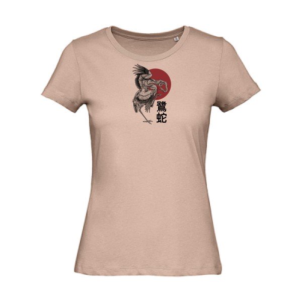 Le-heron-et-le-serpent-- - t-shirt original femme Millennial Pink