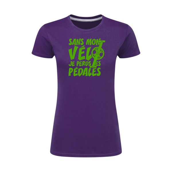 Sans mon vélo, je perds les pédales ! | Vert pomme |T shirt original femme|SG