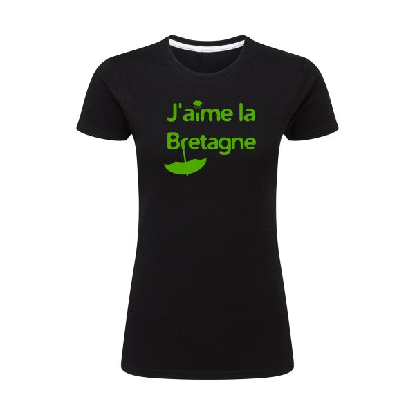 J'aime la Bretagne |Vert pomme |T shirt original femme|SG