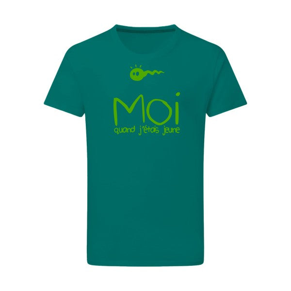 Moi, quand j'étais jeune vert pomme -Flex vert pomme sur T-shirt SG  Emerald Green  2XL