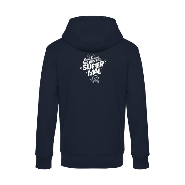 Ce-qui-ne-nous-tue-pas sweat shirt original Navy Blue flex Blanc impression Dos