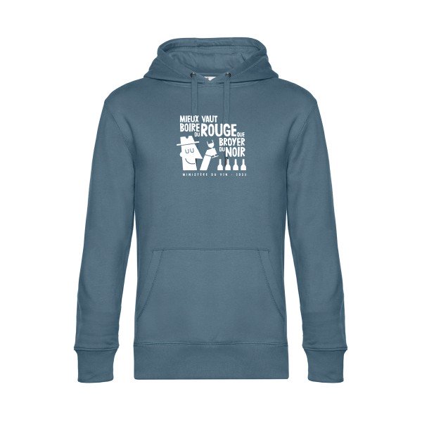 Mieux-vaut sweat shirt original nordic blue flex Blanc impression Face
