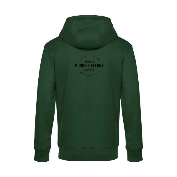 Artisan-du-moindre-effort sweat shirt original Bottle Green flex Noir impression Dos