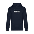French-touch sweat shirt original Navy Blue flex Blanc impression Face