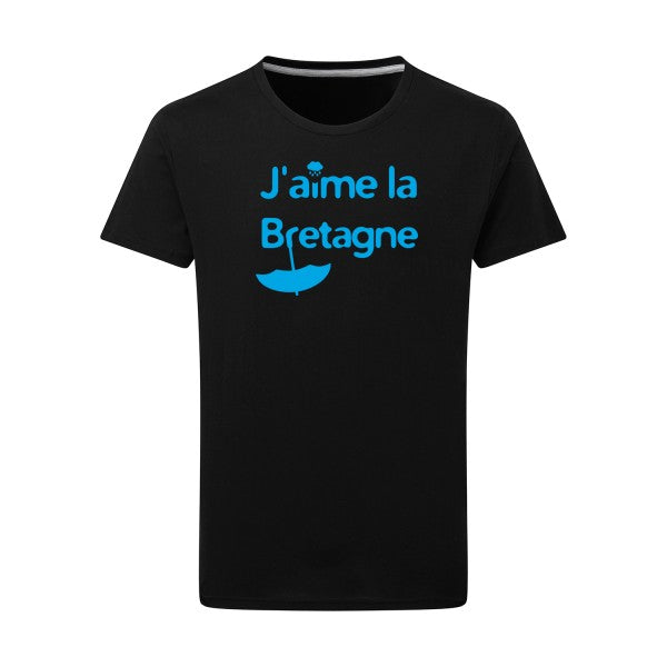 J'aime la Bretagne - Flex bleu clair Tshirt original Dark Black  4XL