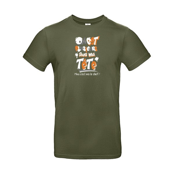 T-shirt humour original C Est Moi Le Chef T Shirt couleur Urban Khaki