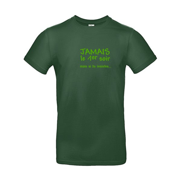 JAMAIS... Flex Vert pomme |E190 T-shirt|Bottle Green||2XL