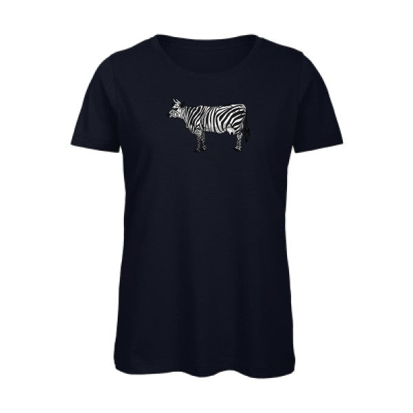 drole-de-zebre- - t-shirt original femme Navy