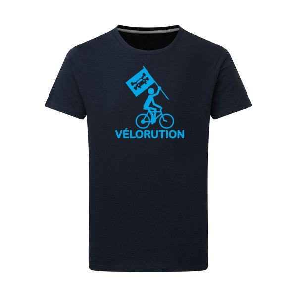 Vélorution - Flex bleu clair Tshirt original Navy  5XL