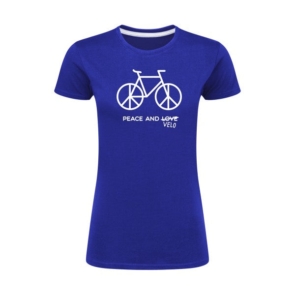 Peace and vélo Blanc |T shirt original femme|SG