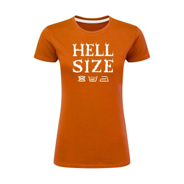 HELL SIZE ! Blanc |T shirt original femme|SG