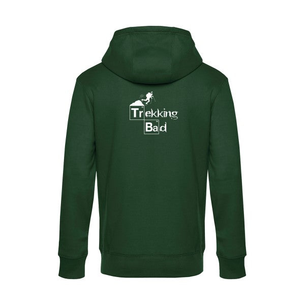 Trekking-bad sweat shirt original Bottle Green flex Blanc impression Dos