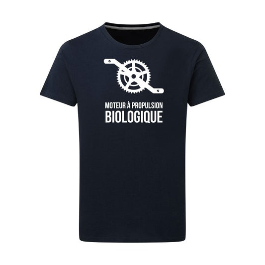 Cyclisme & écologie Blanc -Flex Blanc sur T-shirt SG  Navy  5XL