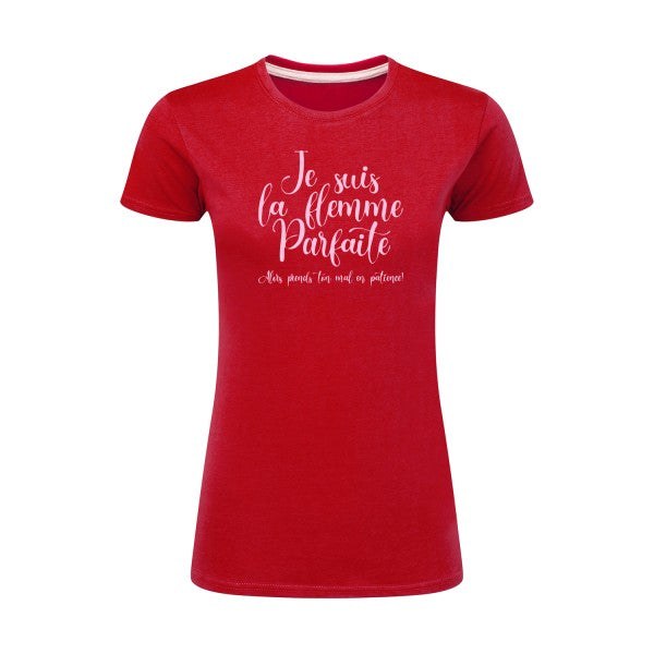 La flemme parfaite | Rose |T shirt original femme|SG