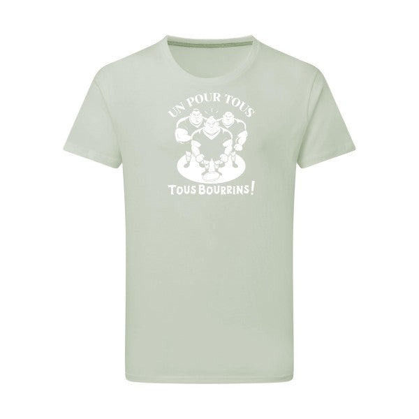 Un pour tous, Tous bourrins ! - Flex Blanc Tshirt original Pastel Macchiato  2XL