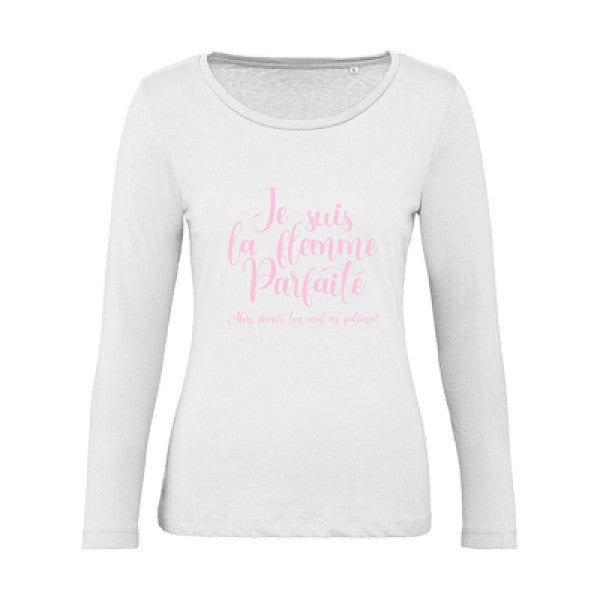 La flemme parfaite Rose |   T shirt manches longues femme|100% bio