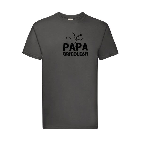 T-shirt|Papa bricoleur |flex Noir| Fruit of the loom 205 g 