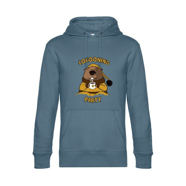 Cocooning- Sweat à capuche original nordic blue - RueDuTeeshirt