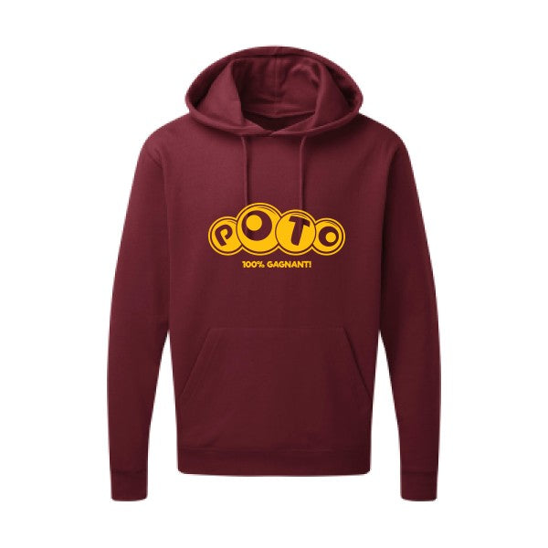 Poto jaune Or |Sweat capuche imprimé homme