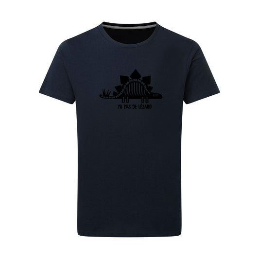 Ya pas de lézard noir -Flex noir sur T-shirt SG  Navy  5XL