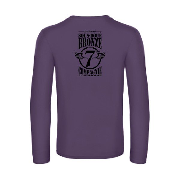7eme compagnie crew - t shirt- manches- longues- original- humour- Urban Purple impression Dos