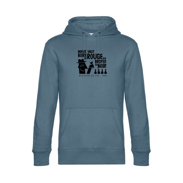 Mieux-vaut sweat shirt original nordic blue flex Noir impression Face