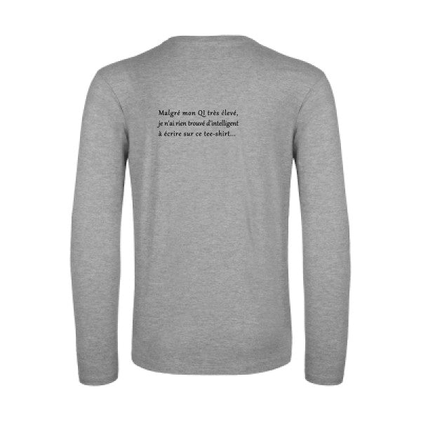 qi - t shirt- manches- longues- original- humour- Sport Grey impression Dos